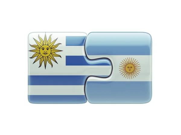 Uruguay Argentina pussel koncept — Stockfoto