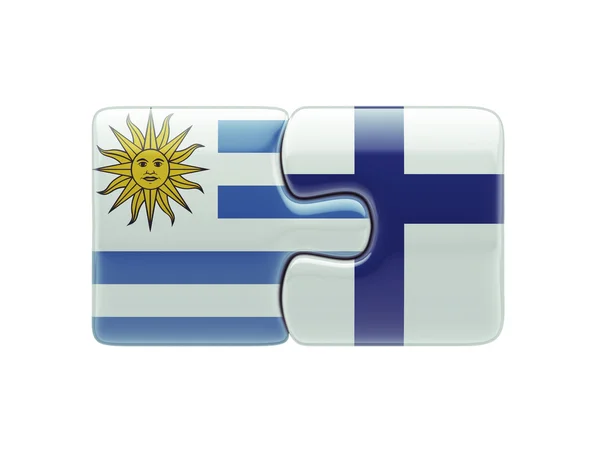 Uruguay Finlandia Puzzle Concepto — Foto de Stock