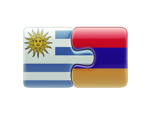 Uruguay Armenia Puzzle Concepto — Foto de Stock