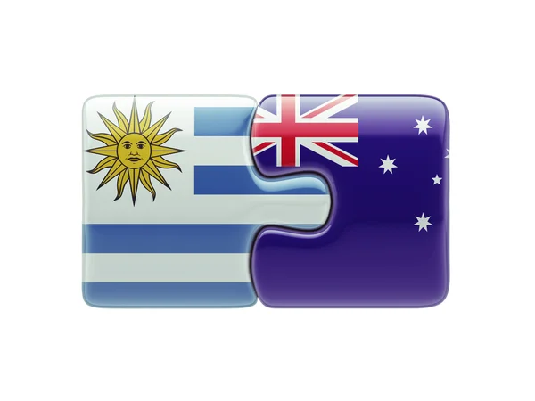 Uruguay Australien pussel koncept — Stockfoto