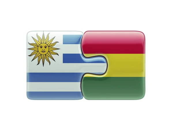 Uruguay Bolivia  Puzzle Concept — Stock Photo, Image
