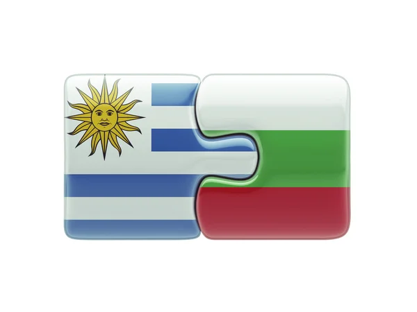 Uruguay Bulgarije puzzel Concept — Stockfoto