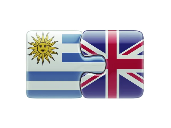 Uruguay Storbritannien pussel koncept — Stockfoto