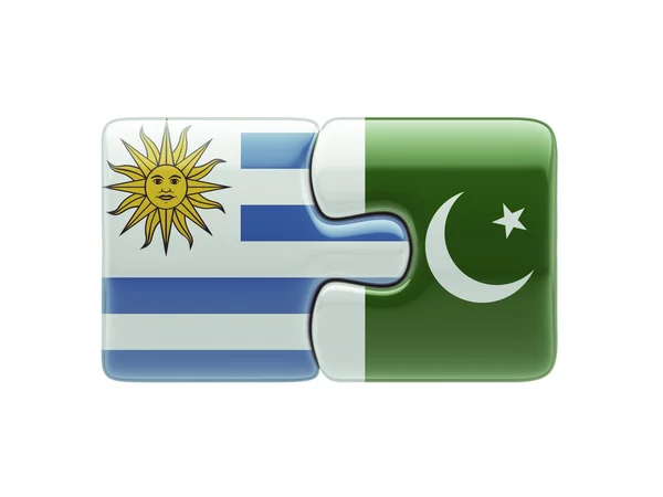 Pakistan Uruguay pussel koncept — Stockfoto