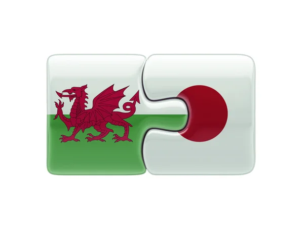 Wales Japan puzzel Concept — Stockfoto