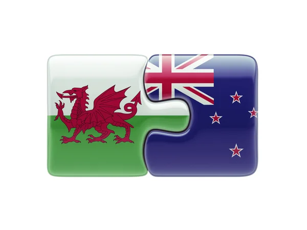 Wales Nieuw-Zeeland puzzel Concept — Stockfoto