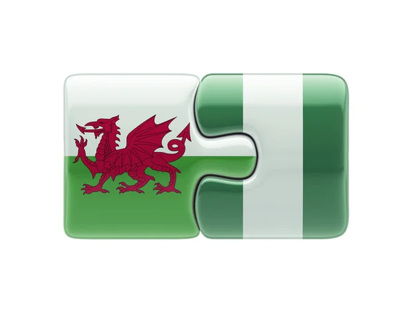 Wales Nigeria  Puzzle Concept — Stock Photo, Image