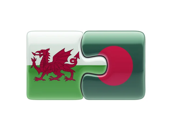 Wales Bangladesh  Puzzle Concept — Stock Photo, Image