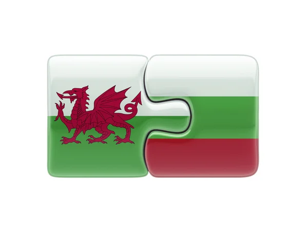 Wales Bulgarije puzzel Concept — Stockfoto