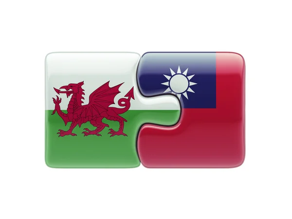 Wales Taiwan puslespil koncept - Stock-foto