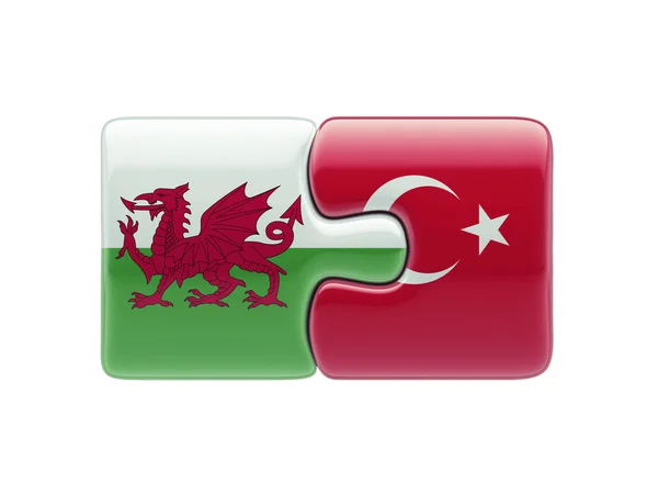 Wales Turkey  Puzzle Concept — Stock Photo, Image