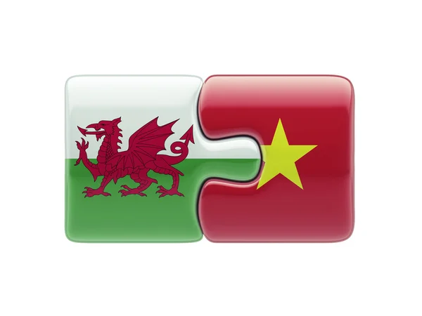 Wales Vietnam  Puzzle Concept — Stock Photo, Image