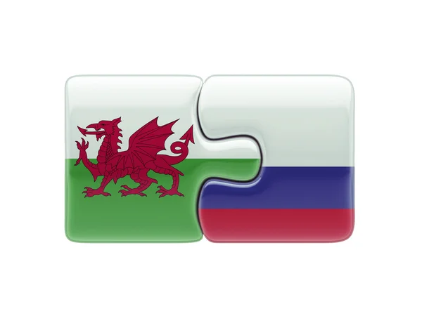 Rússia Wales Puzzle Concept — Fotografia de Stock