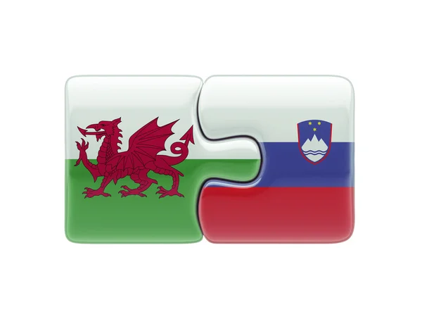 Slovenia Galles Puzzle Concept — Foto Stock