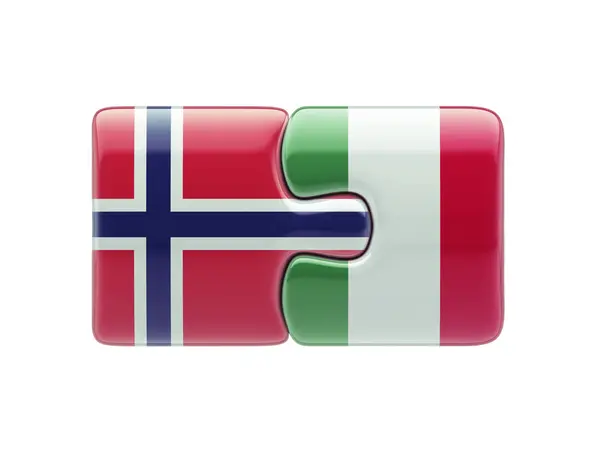 Norway Italy  Puzzle Concept — Stock Photo, Image