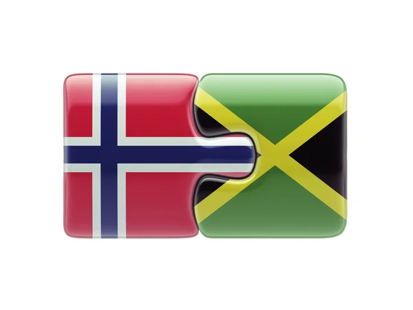 Norge Jamaica pussel koncept — Stockfoto