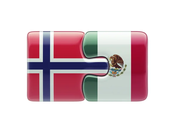 Noruega México Puzzle Concept —  Fotos de Stock