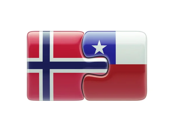 Norway Chile  Puzzle Concept — Stock Photo, Image