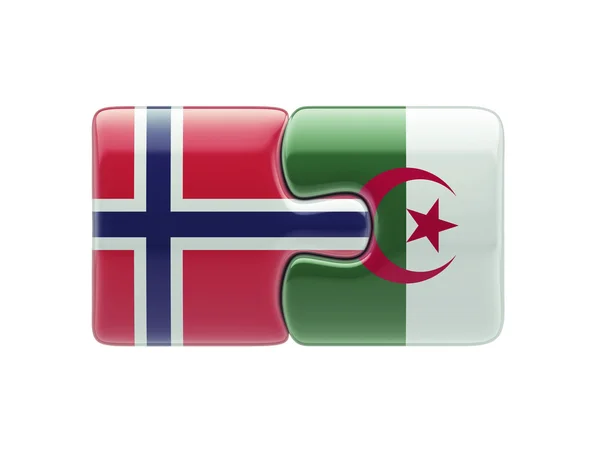 Norsko Alžírsko logická koncepce — Stock fotografie