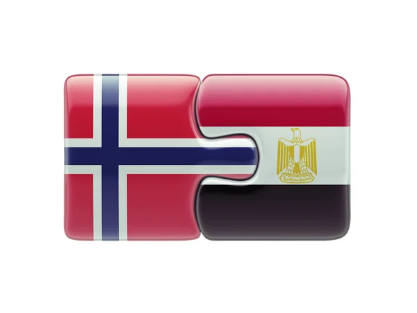 Norway Egypt  Puzzle Concept — Stock Photo, Image