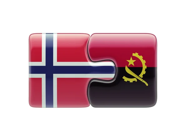 Norwegen Angola Puzzle-Konzept — Stockfoto