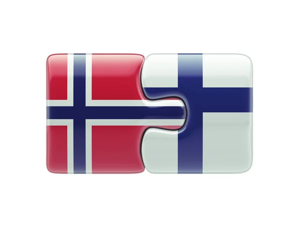 Norvegia Finlandia Puzzle Concept — Foto Stock