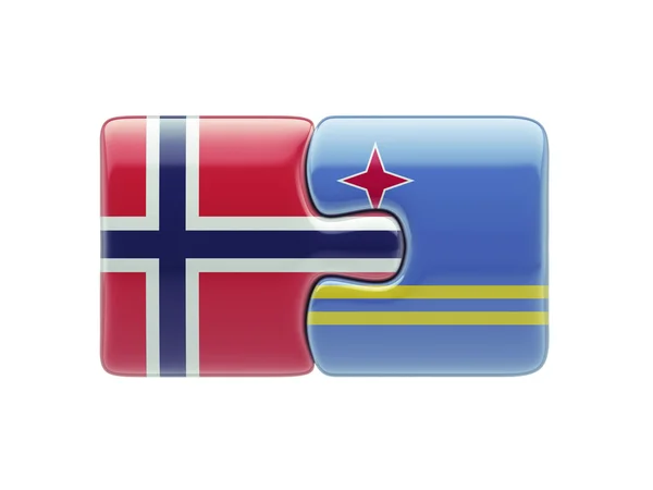 Norwegen Aruba Puzzle-Konzept — Stockfoto