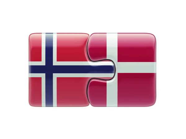 Norvegia Danimarca Puzzle Concept — Foto Stock