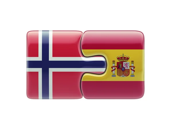 Noruega España Puzzle Concepto —  Fotos de Stock
