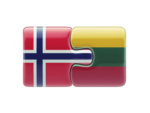 Lithuania Norway  Puzzle Concept — Stock Photo, Image