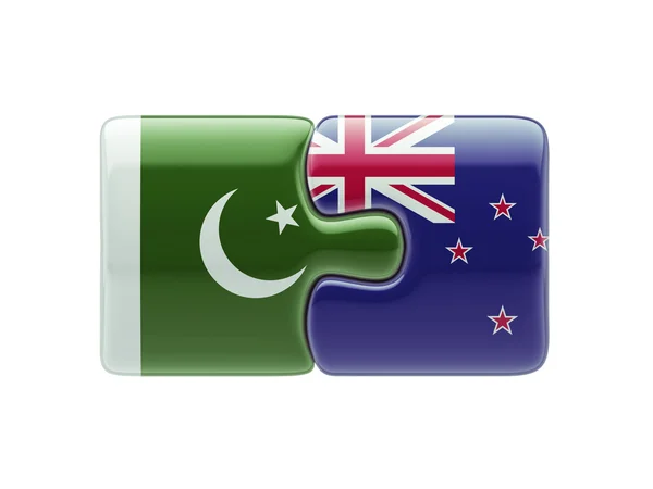 Pakistan New Zealand  Puzzle Concept — Stock Photo, Image