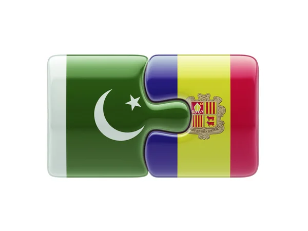 Pakistan Andorra puzzel Concept — Stockfoto