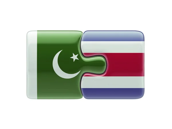Pakistan Costa Rica puzzel Concept — Stockfoto