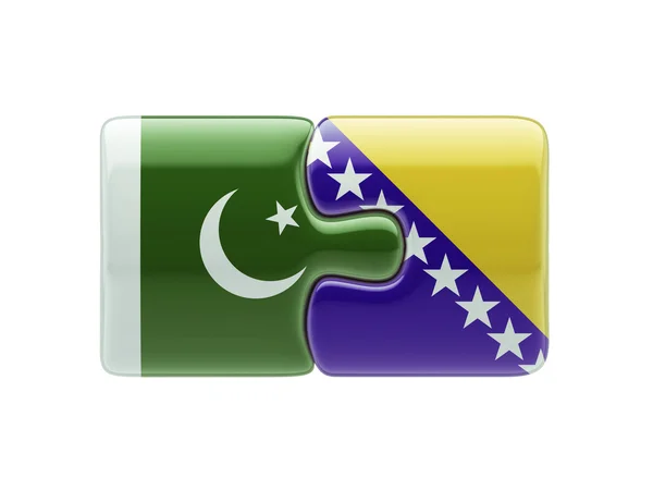 Pakistan Bosnia and Herzegovina  Puzzle Concept — Stock Photo, Image