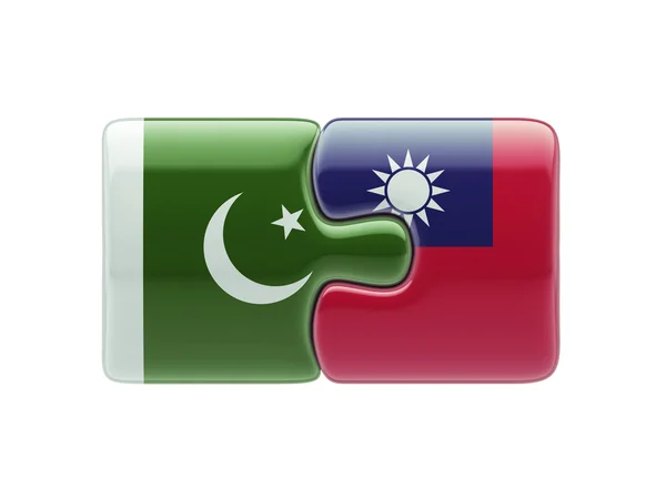 Pakistan Taiwan  Puzzle Concept — Stock Photo, Image