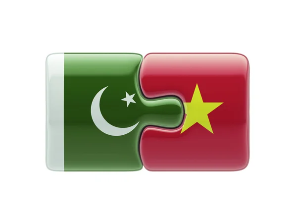 Pakistan Vietnam concetto di puzzle — Foto Stock