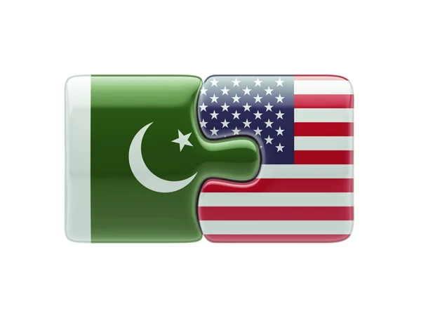 Pakistan United States  Puzzle Concept — Stock Photo, Image