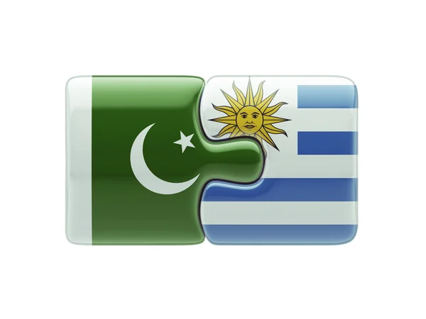 Pakistan Uruguay  Puzzle Concept — Stock Photo, Image