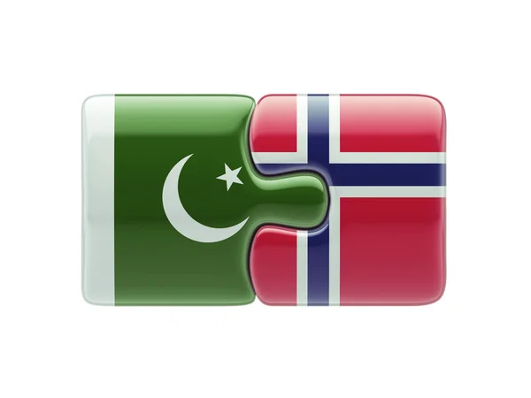 Pakistan Norway  Puzzle Concept — Stock Photo, Image