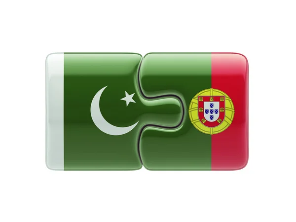 Portugal Pakistan pussel koncept — Stockfoto