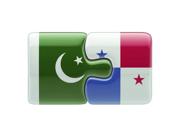 Panamá Paquistão Puzzle Concept — Fotografia de Stock