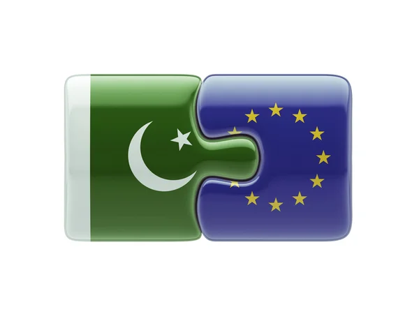 European Union Pakistan  Puzzle Concept — Stock Photo, Image