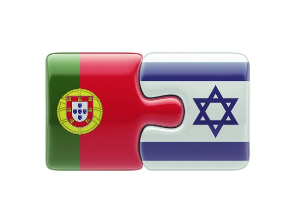 Portugal Israel Puzzle Concepto —  Fotos de Stock