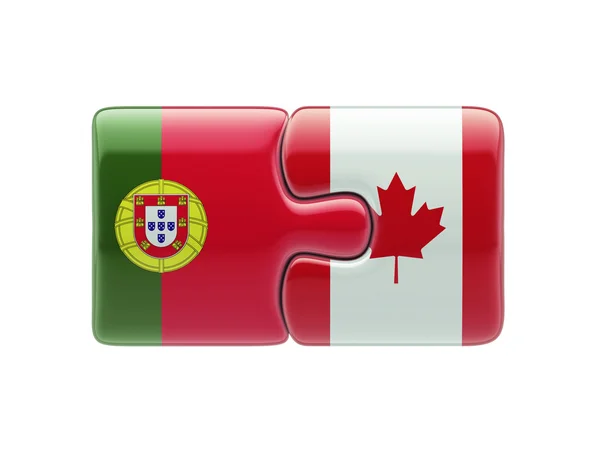 Portugal Canadá Puzzle Concepto — Foto de Stock