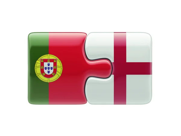 Portugal Angleterre Puzzle Concept — Photo