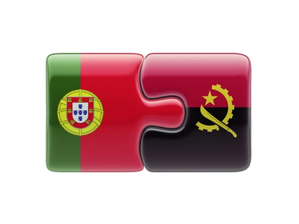 Portogallo Angola Puzzle Concept — Foto Stock