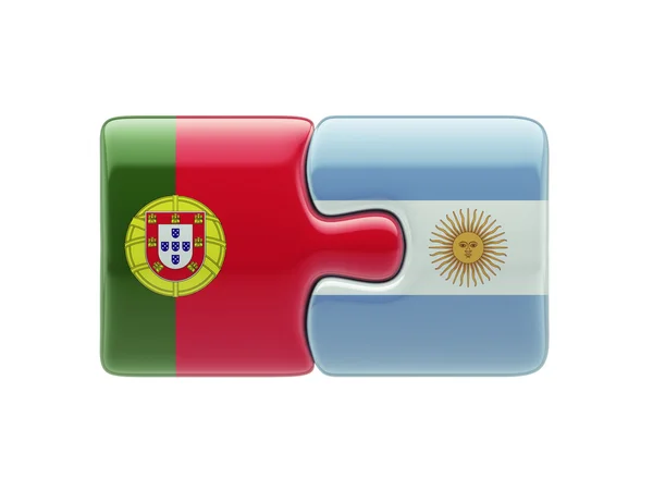 Portogallo Argentina Puzzle Concept — Foto Stock