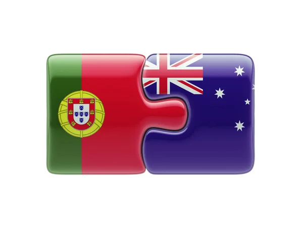 Portugal Australien pussel koncept — Stockfoto
