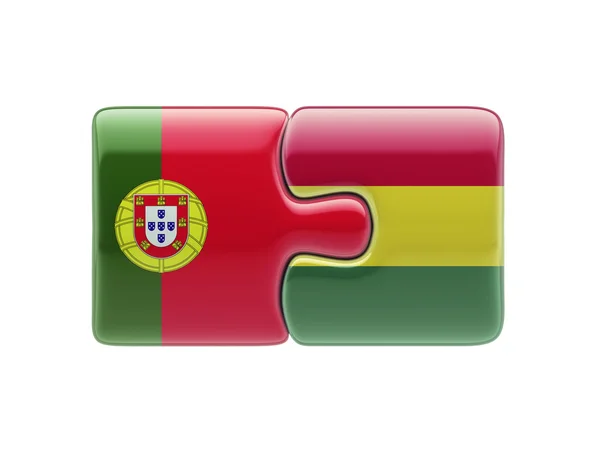 Portugal Bolivia Puzzle Concepto — Foto de Stock