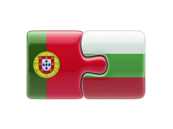 Portugal Bulgaria Puzzle Concepto — Foto de Stock